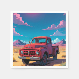 Classic American Lieferwagen Truck Serviette