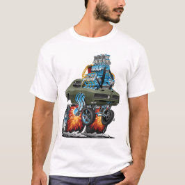 Classic American Muscle Car Frisierte Auto Cartoon T-Shirt