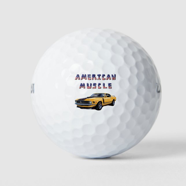Classic American Muscle Car Mustang Boss 302 Golfball (Vorderseite)