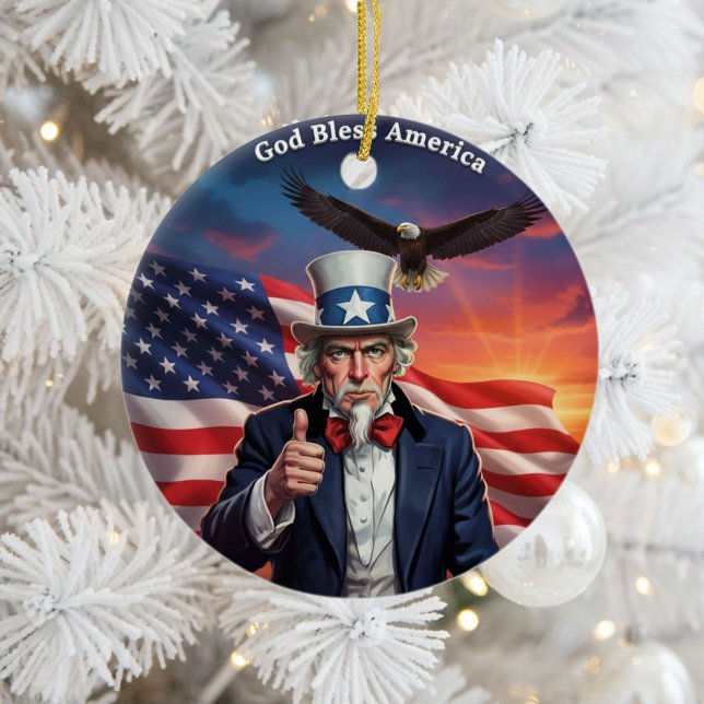 Classic American Patriotism  Keramik Ornament (Von Creator hochgeladen)