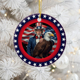 Classic American Patriotism  Keramik Ornament