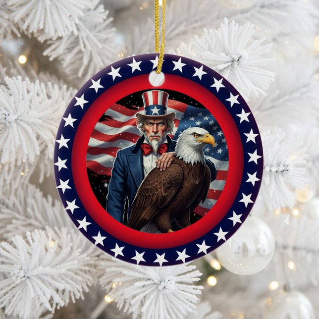 Classic American Patriotism  Keramik Ornament (Von Creator hochgeladen)