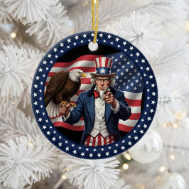 Classic American Patriotism  Keramik Ornament