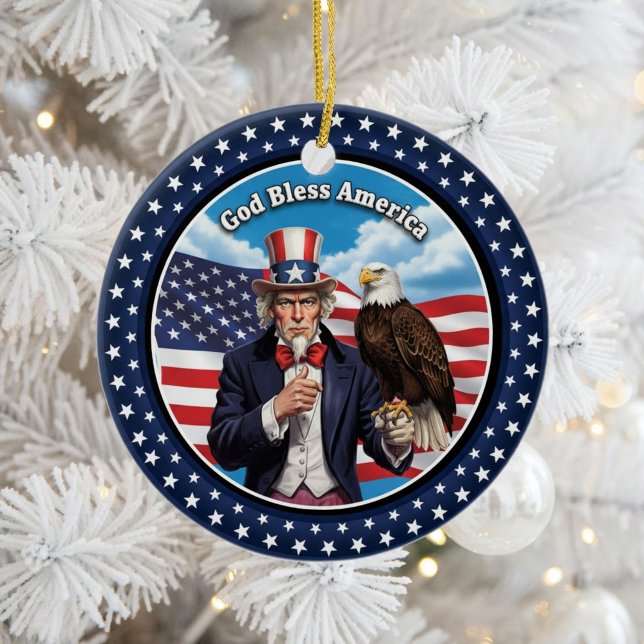 Classic American Patriotism  Keramik Ornament (Von Creator hochgeladen)