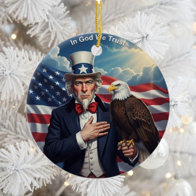 Classic American Patriotism  Keramik Ornament (Von Creator hochgeladen)