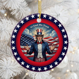 Classic American Patriotism  Keramik Ornament