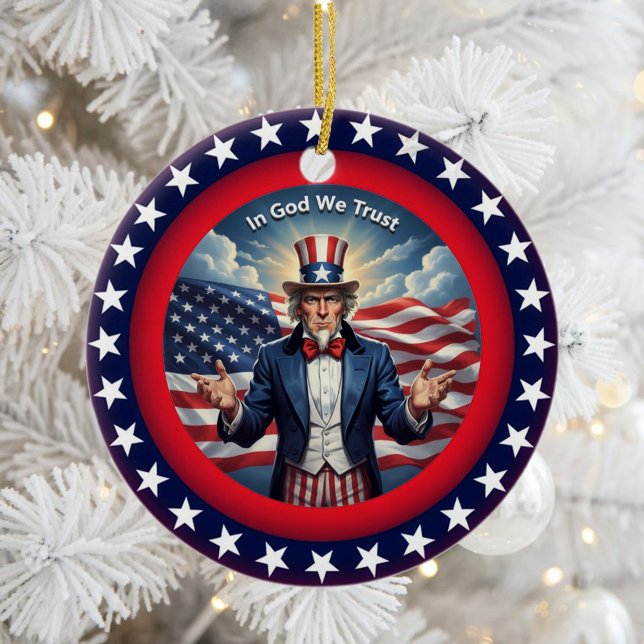 Classic American Patriotism  Keramik Ornament (Von Creator hochgeladen)