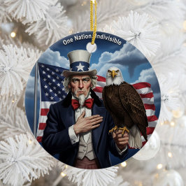 Classic American Patriotism  Keramik Ornament