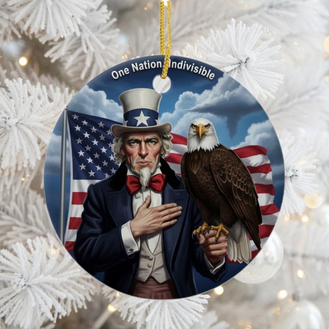 Classic American Patriotism  Keramik Ornament (Von Creator hochgeladen)