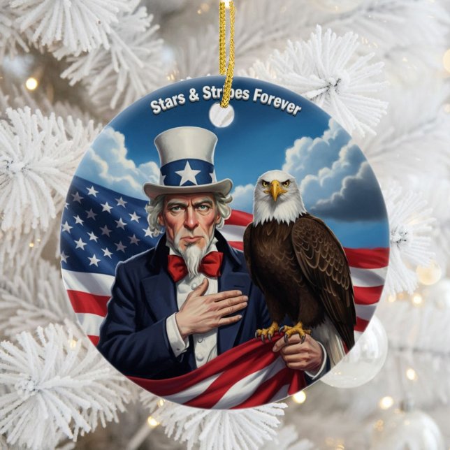 Classic American Patriotism  Keramik Ornament (Von Creator hochgeladen)