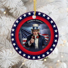 Classic American Patriotism  Keramik Ornament