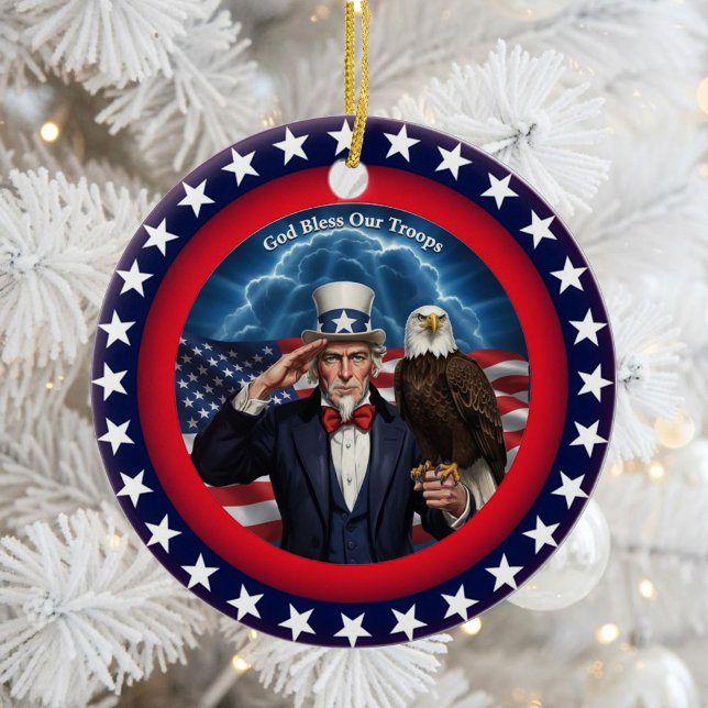 Classic American Patriotism  Keramik Ornament (Von Creator hochgeladen)