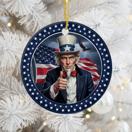 Classic American Patriotism  Keramik Ornament