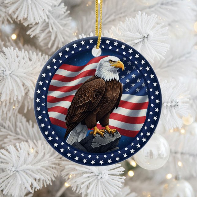 Classic American Patriotism  Keramik Ornament (Von Creator hochgeladen)