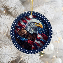 Classic American Patriotism  Keramik Ornament