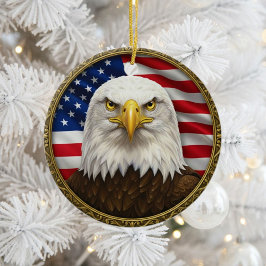 Classic American Patriotism  Keramik Ornament