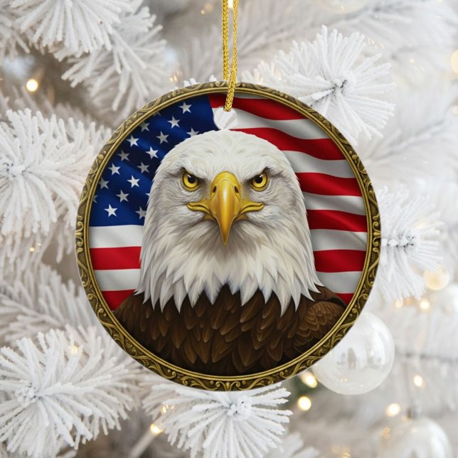 Classic American Patriotism  Keramik Ornament (Von Creator hochgeladen)