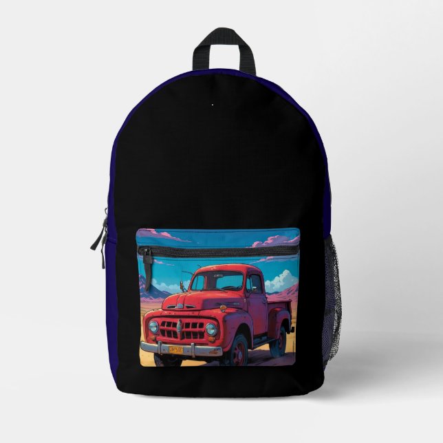 Classic American Pickup  Bedruckter Rucksack (Vorderseite)