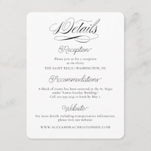 Classic Ampere and Invitation Information Cards Begleitkarte