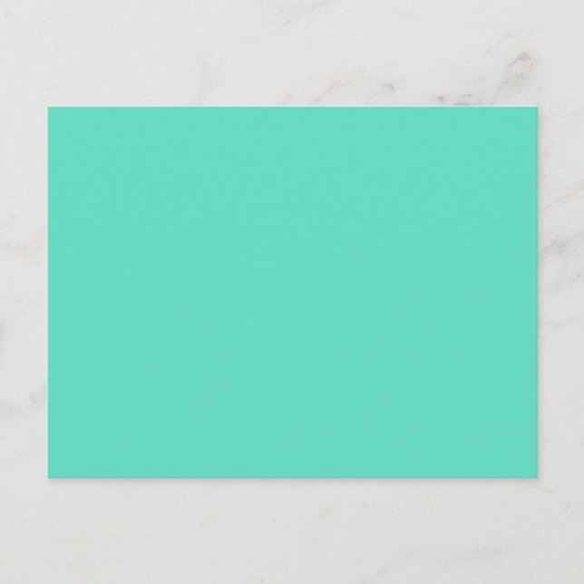 Classic Aqua Blue Solid Color Postkarte (Vorderseite)