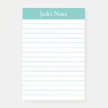 Classic Aqua Lined Personalisierte Nachhinweise