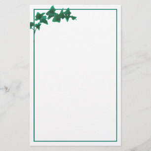 Classic Aquarell Green English Ivy Stationery Briefpapier