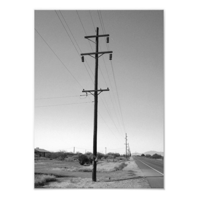 Classic Arizona Powerlines Fotodruck (Vorne)