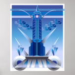 Classic Art Deco City Gebäude Poster<br><div class="desc">Classic Art Deco City Gebäude Poster</div>