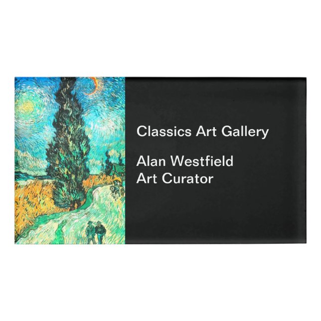 Classic Art Gallery Klassische Mitarbeiternamensma Namenschild (Vorderseite)