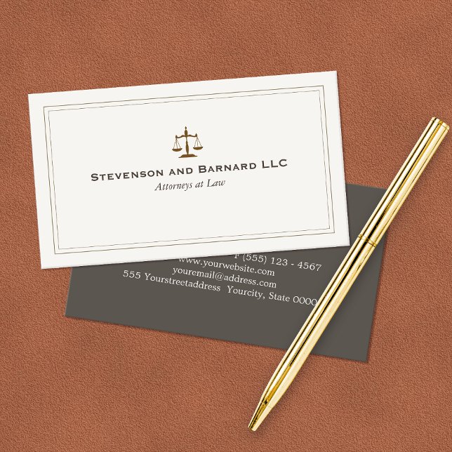 Classic Attorney Business Card Visitenkarte (Von Creator hochgeladen)