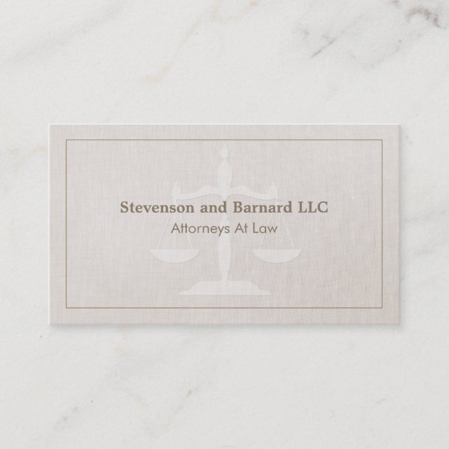 Classic Attorney Business Card Visitenkarte (Vorderseite)
