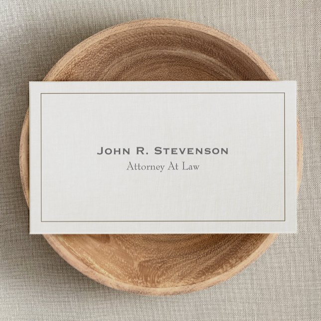 Classic Attorney Soft Linen Look 2 Visitenkarte (Von Creator hochgeladen)