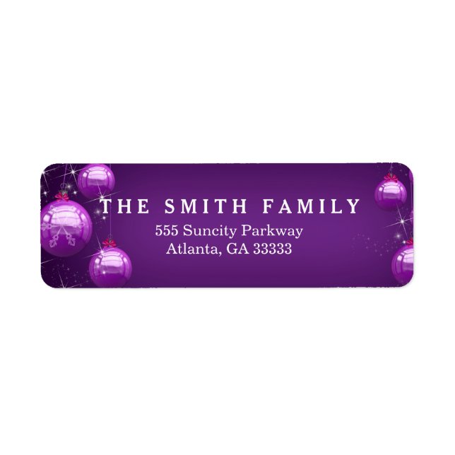 Classic Balls Moderne Lila Weihnachten (Vorne)