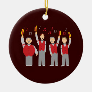Classic Barbershop Quartett Keramik Ornament