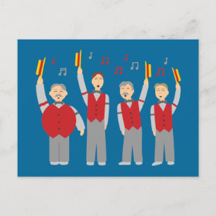 Classic Barbershop Quartett Postkarte