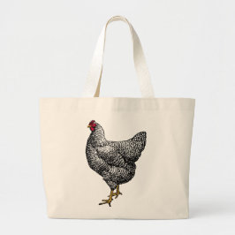 Classic Barred Plymouth Rock Chicken Hen Jumbo Stoffbeutel