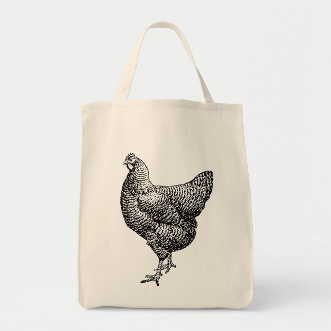 Classic Barred Plymouth Rock Chicken Hen Tragetasche (Vorne)