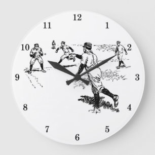 Classic Baseball Wall Clock Große Wanduhr