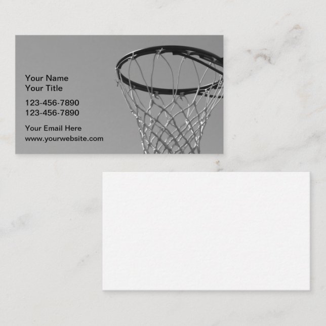 Classic Basketball Coach Business Cards Visitenkarte (Vorne/Hinten)