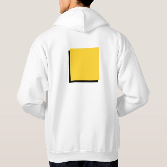 Classic Bauhaus Art Yellow Square Hoodie (Rückseite)