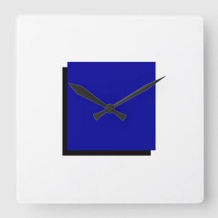 Classic Bauhaus Design Blau Quadratische Wanduhr