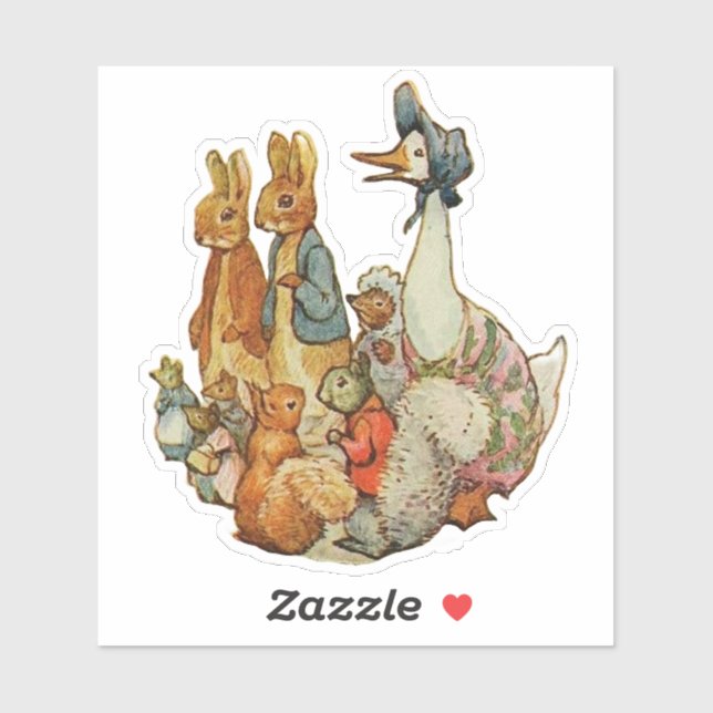 Classic Beatrix Potter Peter und Freunde Aufkleber (Blatt)