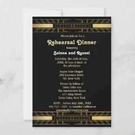 Classic Beauty Art Deco Probe Dinner Einladung