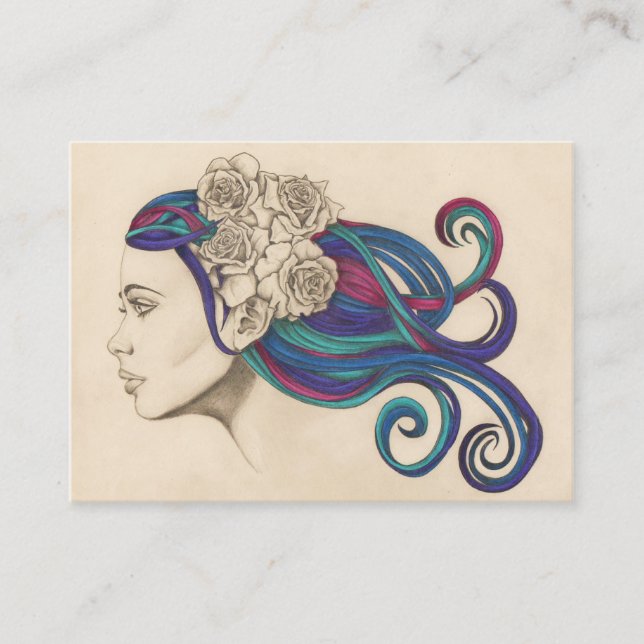 Classic Beauty Business Card Visitenkarte (Vorderseite)