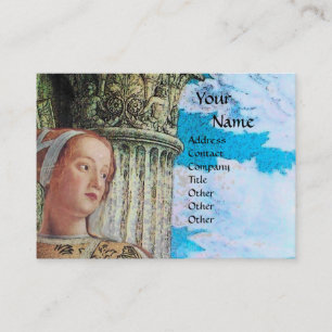 CLASSIC BEAUTY MONOGRAM , antik hell blau Visitenkarte