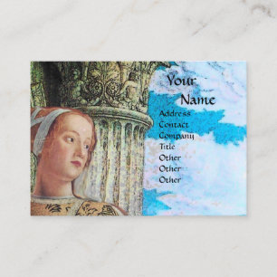 CLASSIC BEAUTY MONOGRAM , antik hell blau Visitenkarte