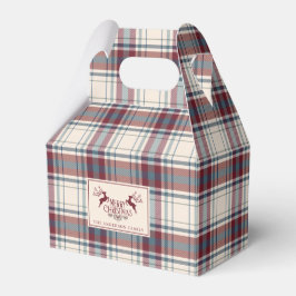 Classic Beige & Burnt Red Buffalo Karierte Weihnac Geschenkschachtel