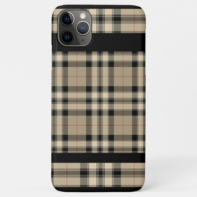 Classic Beige und Black Kariert iPhone / iPad Gehä Case-Mate iPhone Hülle (Rückseite)
