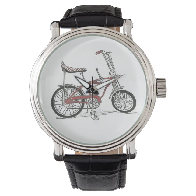 Classic Bike Bicycle Stingray Schwinn Alte Schule Armbanduhr (Vorderseite)