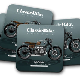 Classic Bike Coaster | Motorcycle Coaster Set Glasuntersetzer